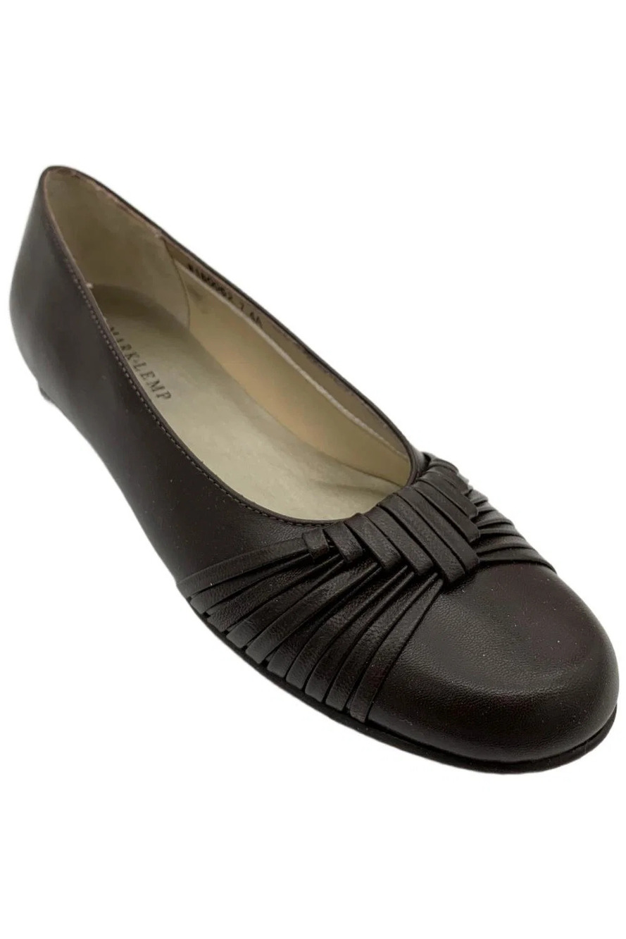Mark Lemp Women's Marlene Slip-On Leather Flats Brown - Medium